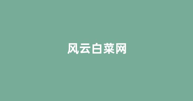 白菜网投